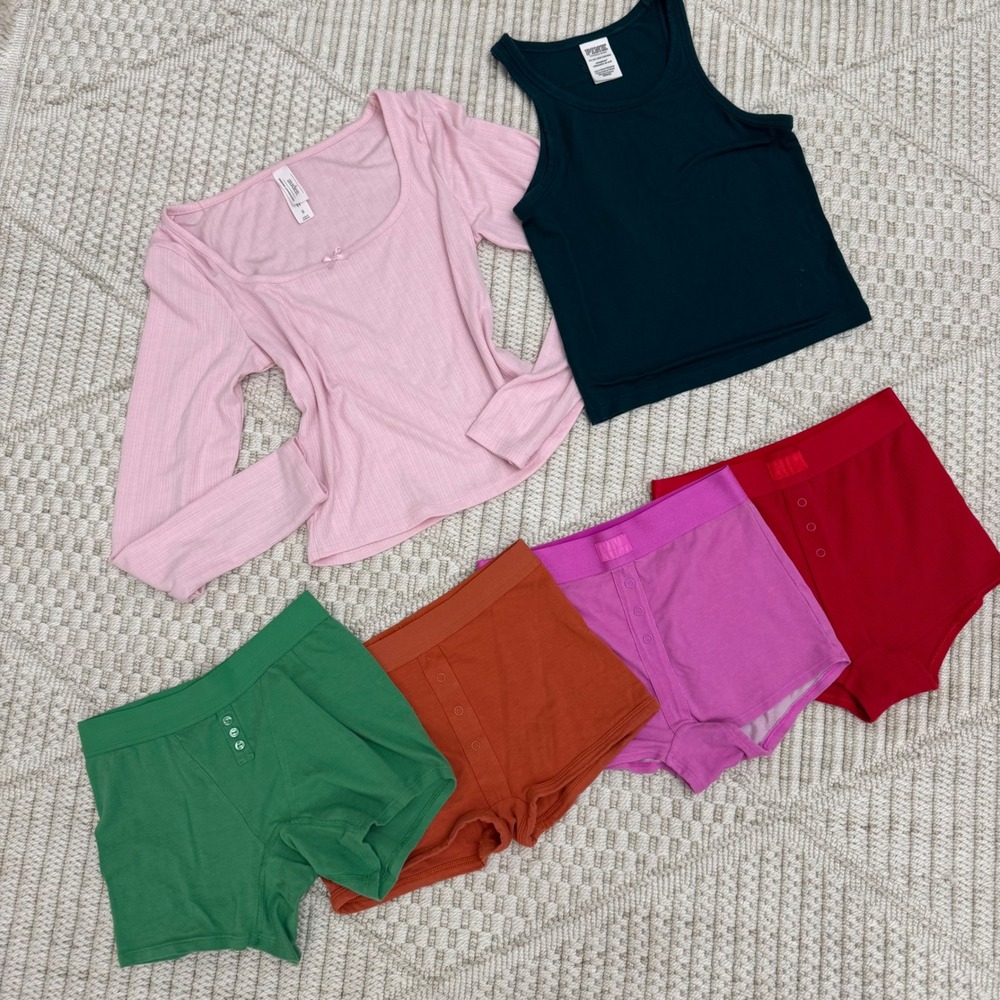 C17‎ PINK VS Richer Poorer Auden Aerie 6 Piece High Waist Boxer Boyshort Top